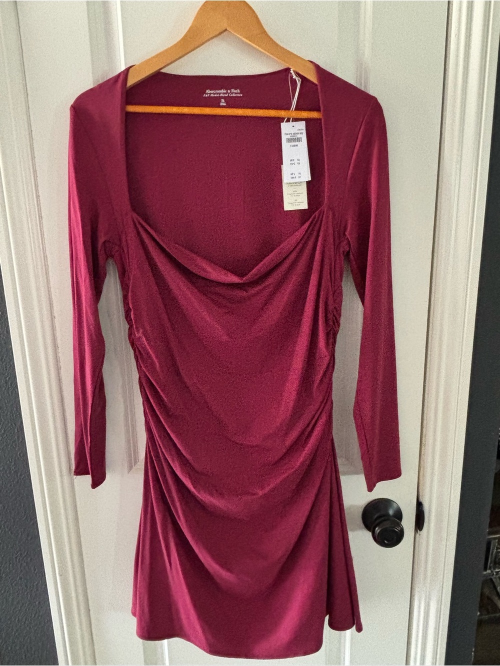 Abercrombie & Fitch Maroon/Berry Modal blend Dress
